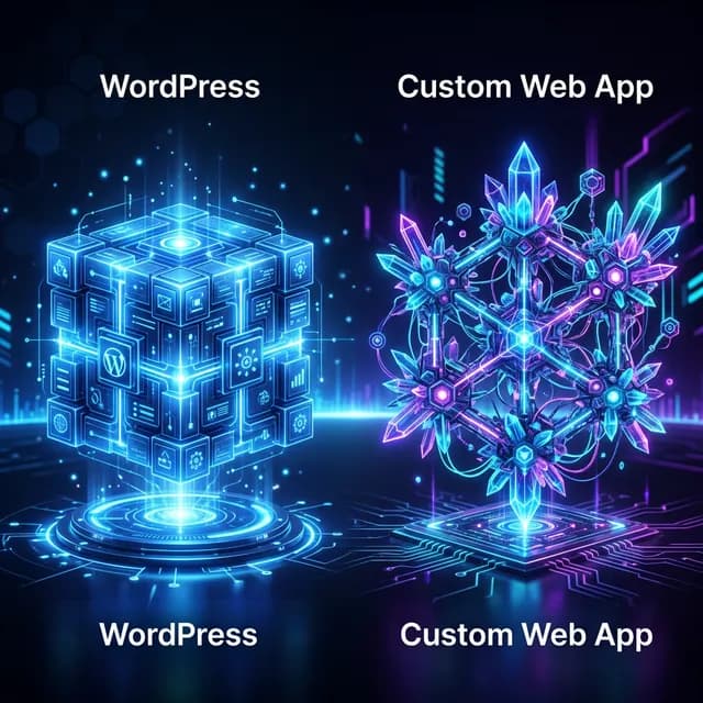 Cover image for article: Custom Coded Website vs WordPress: Which One Does Your Business Actually Need?